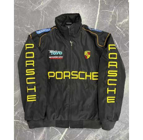 F1 Racing Jacket — Vintage Embroidered Outerwear for Men