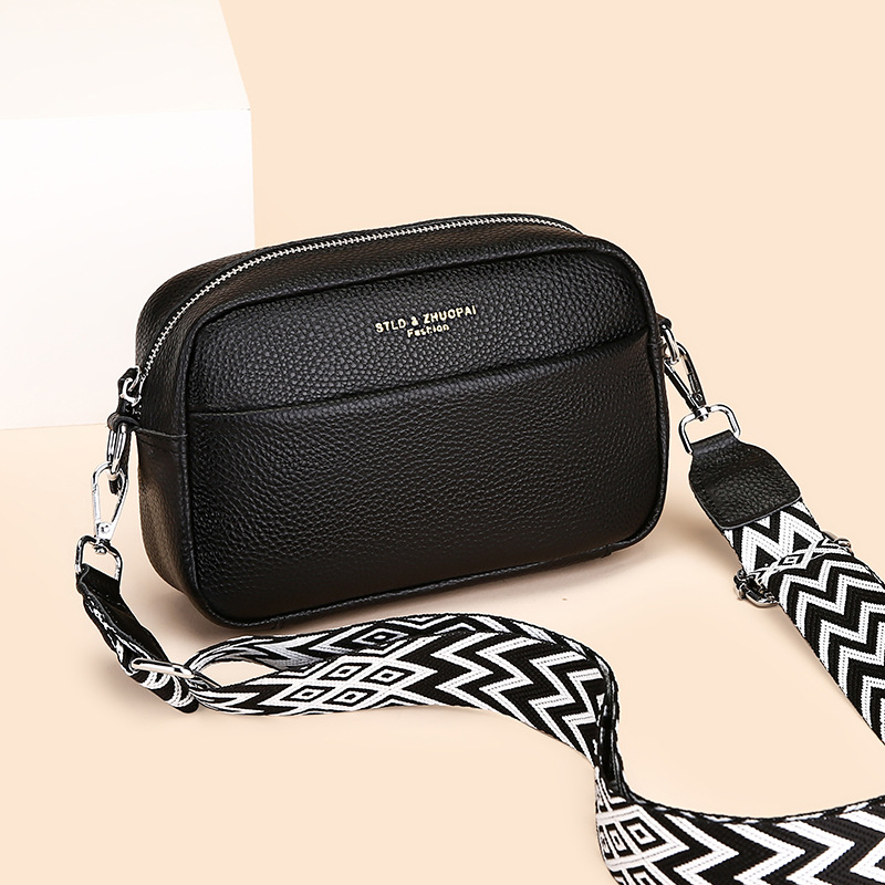 Women's First Layer Leather Crossbody Bag — One-Shoulder Fashion Handbag