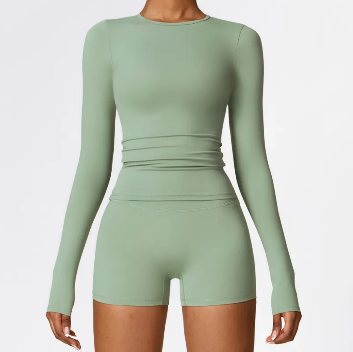 Women's Long Sleeve Sports Yoga Top — Breathable Activewear for Yoga & Gym