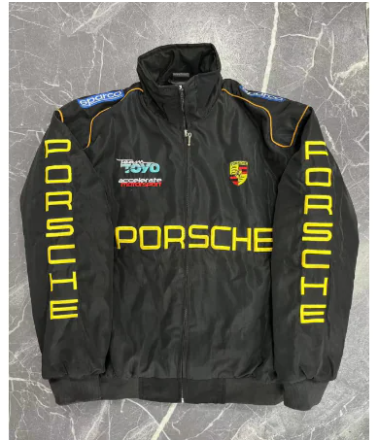 F1 Racing Jacket — Vintage Embroidered Outerwear for Men