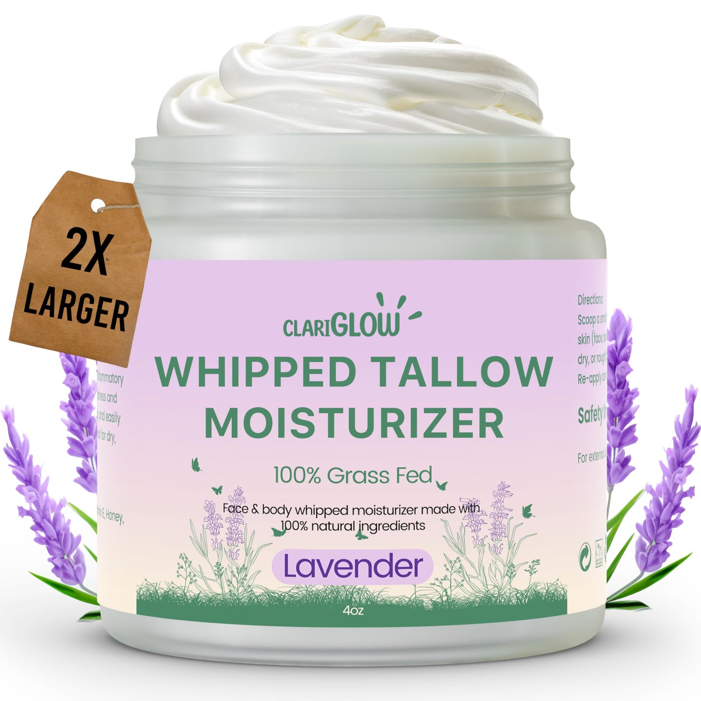 Whipped Beef Tallow Face Moisturizer | Organic Grass-Fed | 4 oz