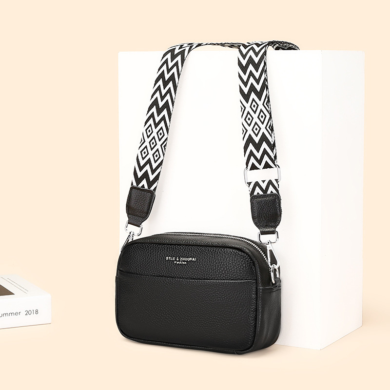 Women's First Layer Leather Crossbody Bag — One-Shoulder Fashion Handbag