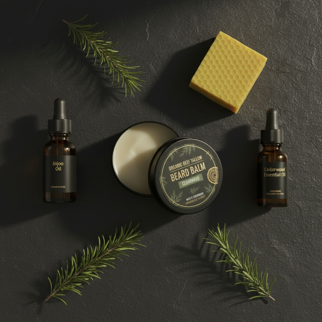 Beard Balm Flat Lay