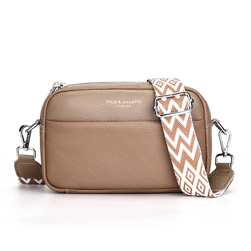 Women's First Layer Leather Crossbody Bag — One-Shoulder Fashion Handbag