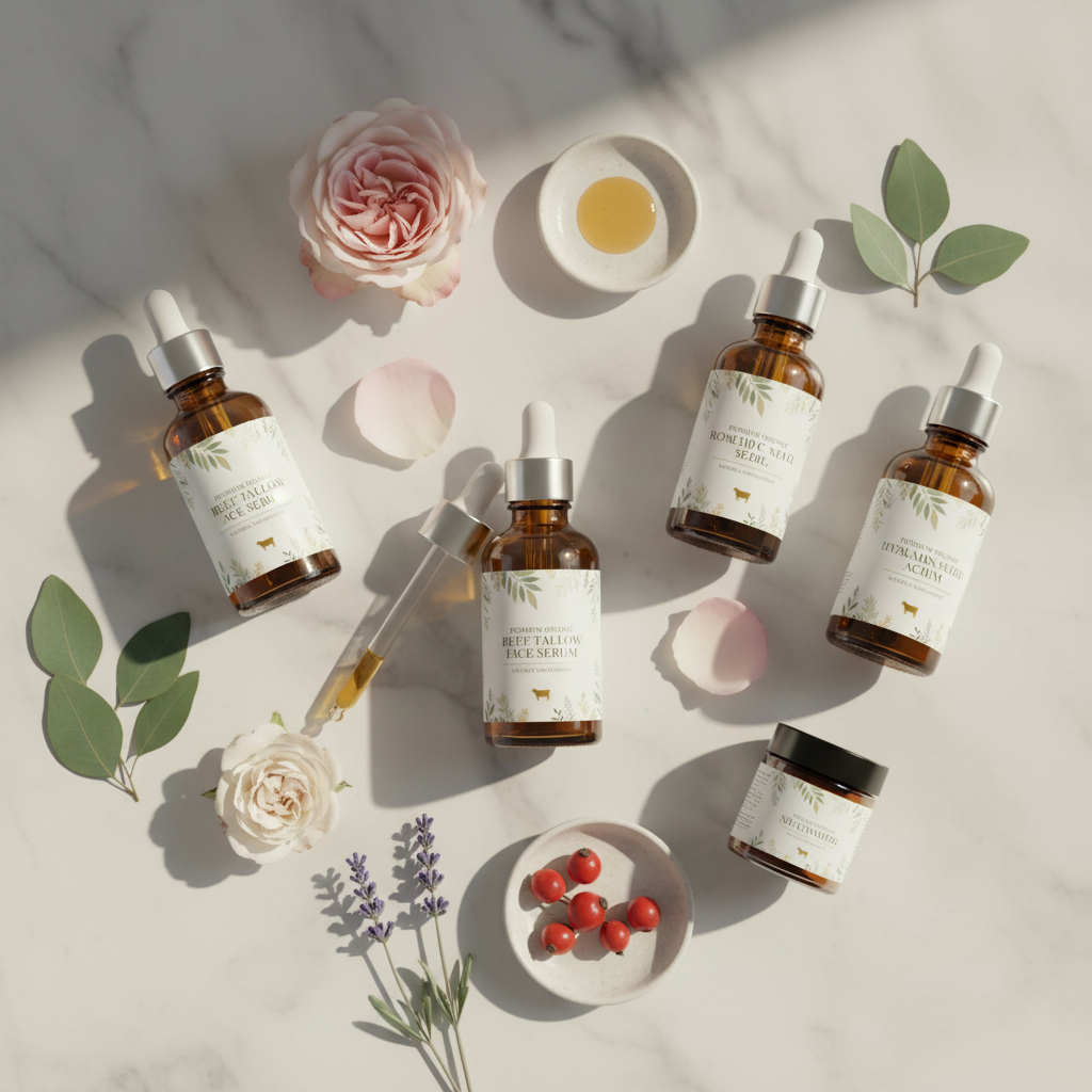 Face Serum Flat Lay